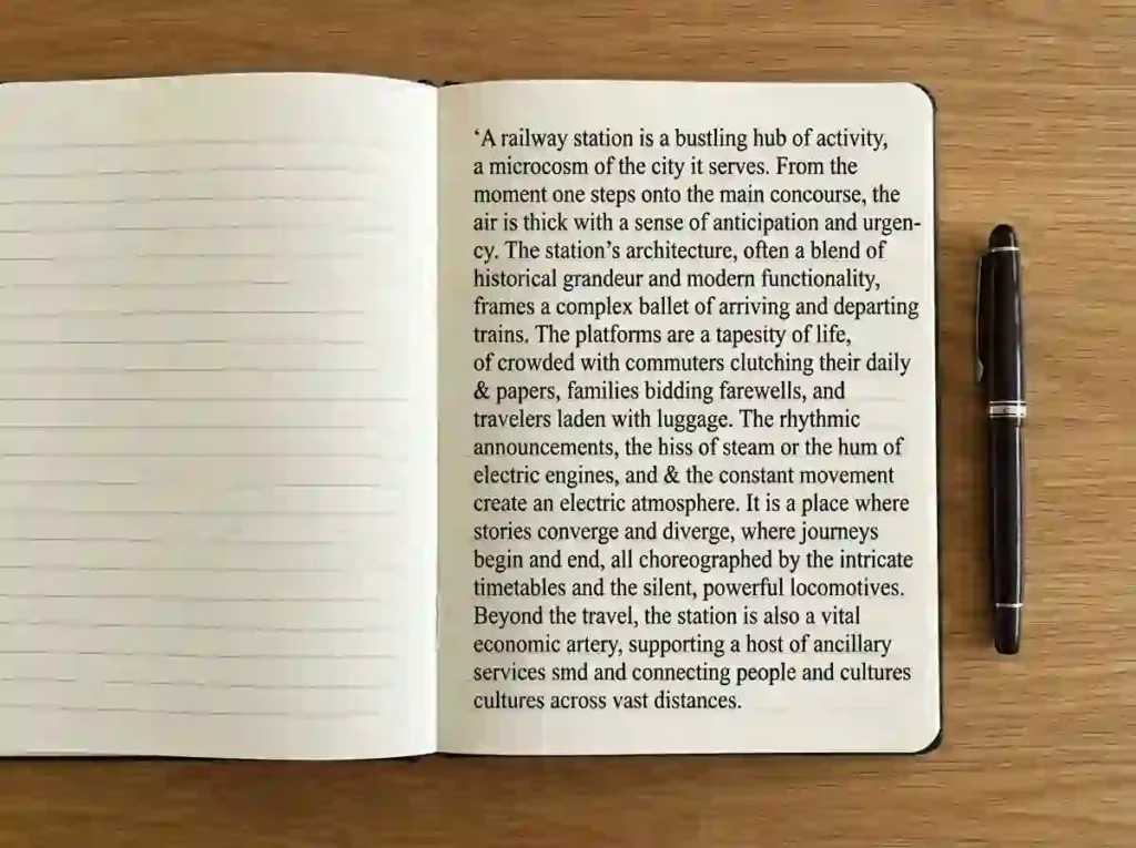 A Railway Station Paragraph