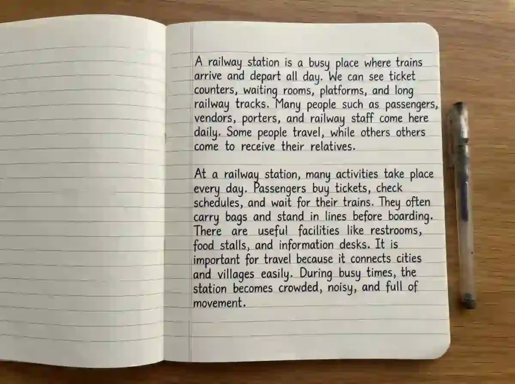 A Railway Station Paragraph
