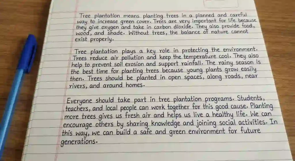 Tree Plantation Paragraph